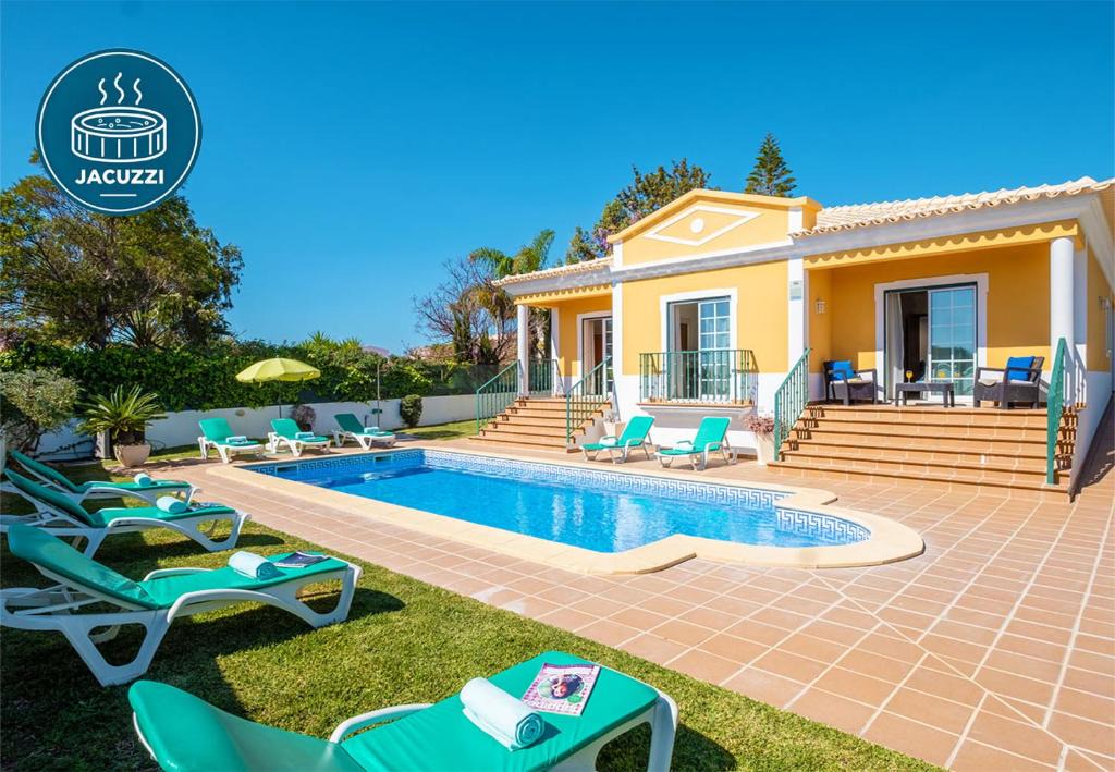 Olhos D'Agua Villa | Villa Alegria - Piscina aquecível e jacuzzi em Albufeira