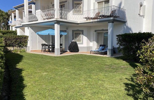 Almancil Apartment | Encosta do Lago 2 Bed Apartment with Private Garden, Large Palm Fringed Pool