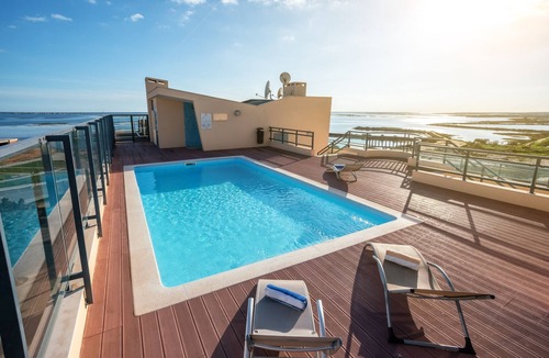 Olhao Apartment | Luxury 2-Bedroom Apartment with Rooftop Pool, Village Marina, Olhão