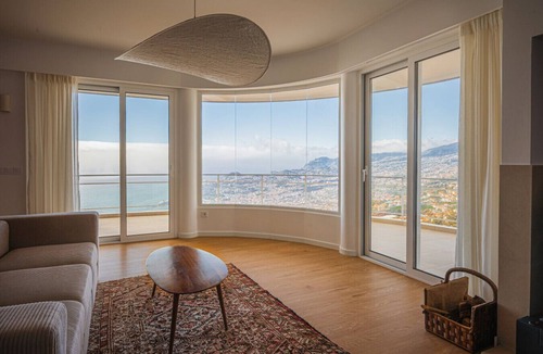 Sao Goncalo Apartment | Sky Loft: Ocean Views, Private Fireplace & Pool