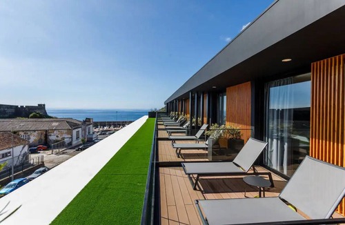 Angra do Heroismo Apartment | Stylish City Superior Apartment with Balcony and Beautiful Shipyard Views