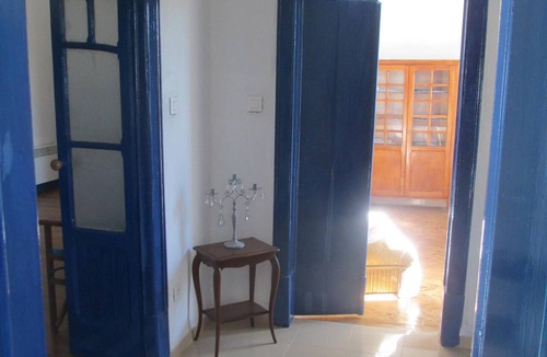 Paco House | The Blue House Coimbrao: a single-story home with a private pool and hot tub.