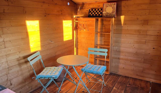 A cabin in a bamboo grove—a stunning natural setting