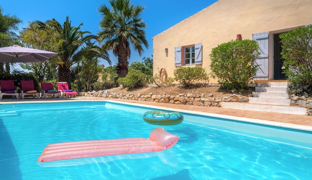 Private villa with private garden, pool and sea view in Olhao