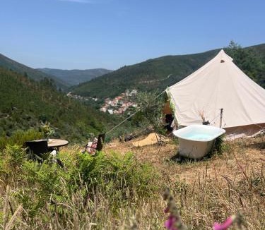 Arganil Other | Eco- regenerative bell tent with a pool - near Piódão