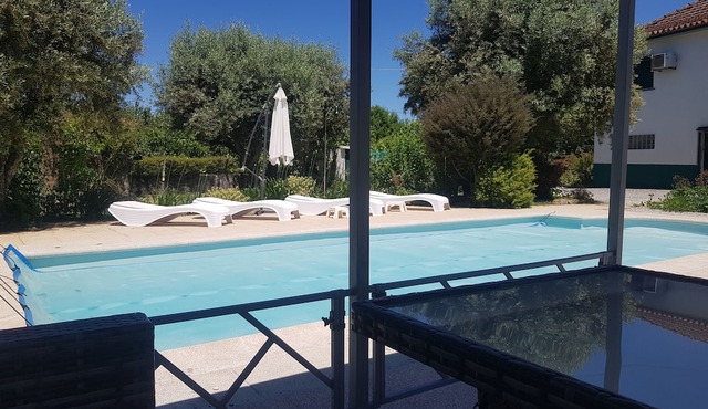 Private 2 bed apartment solar heated swimming pool