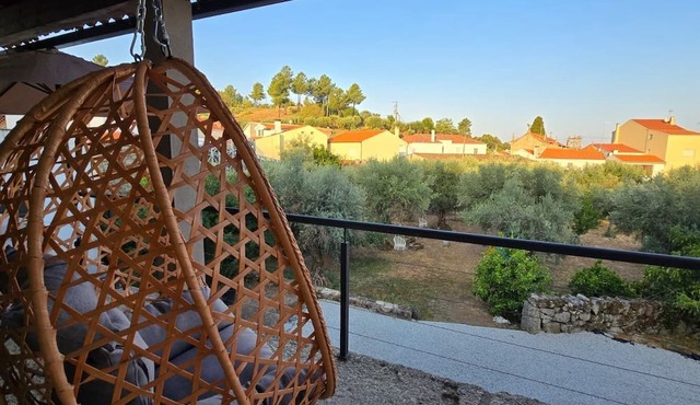 Stone house with an olive grove, a movie theater, and a sim racing setup—sleeps 8 near Serra da Estrela in Distrito da Guarda