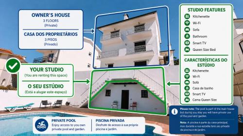 Sunny Studio with Pool Access - Beach & City 5 min in Figueira da Foz